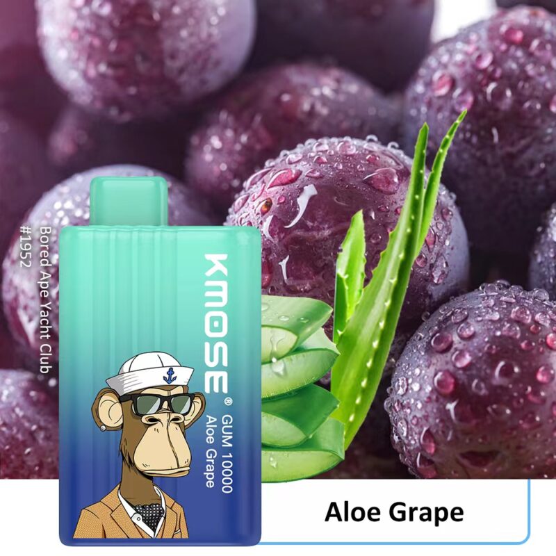 Kmose Gum Disposable Vape Pod 10000 Puffs - Aloe Grape