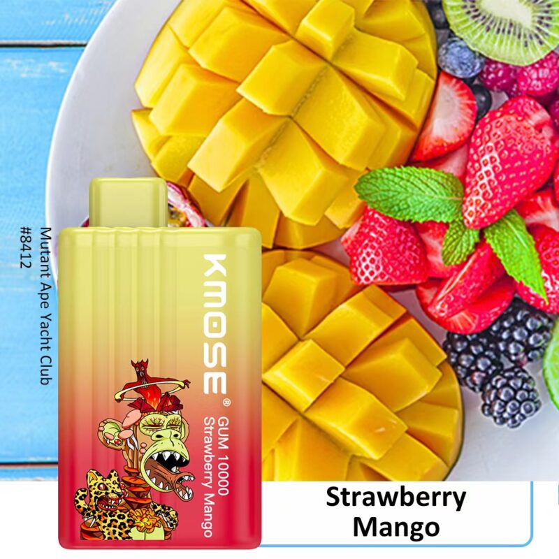 Kmose Gum Disposable Vape Pod 10000 Puffs - Strawberry Mango